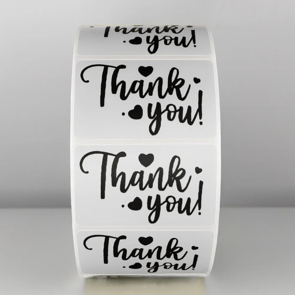 Thank You Stickers Purple Heart | Small Business Packaging Labels Cute